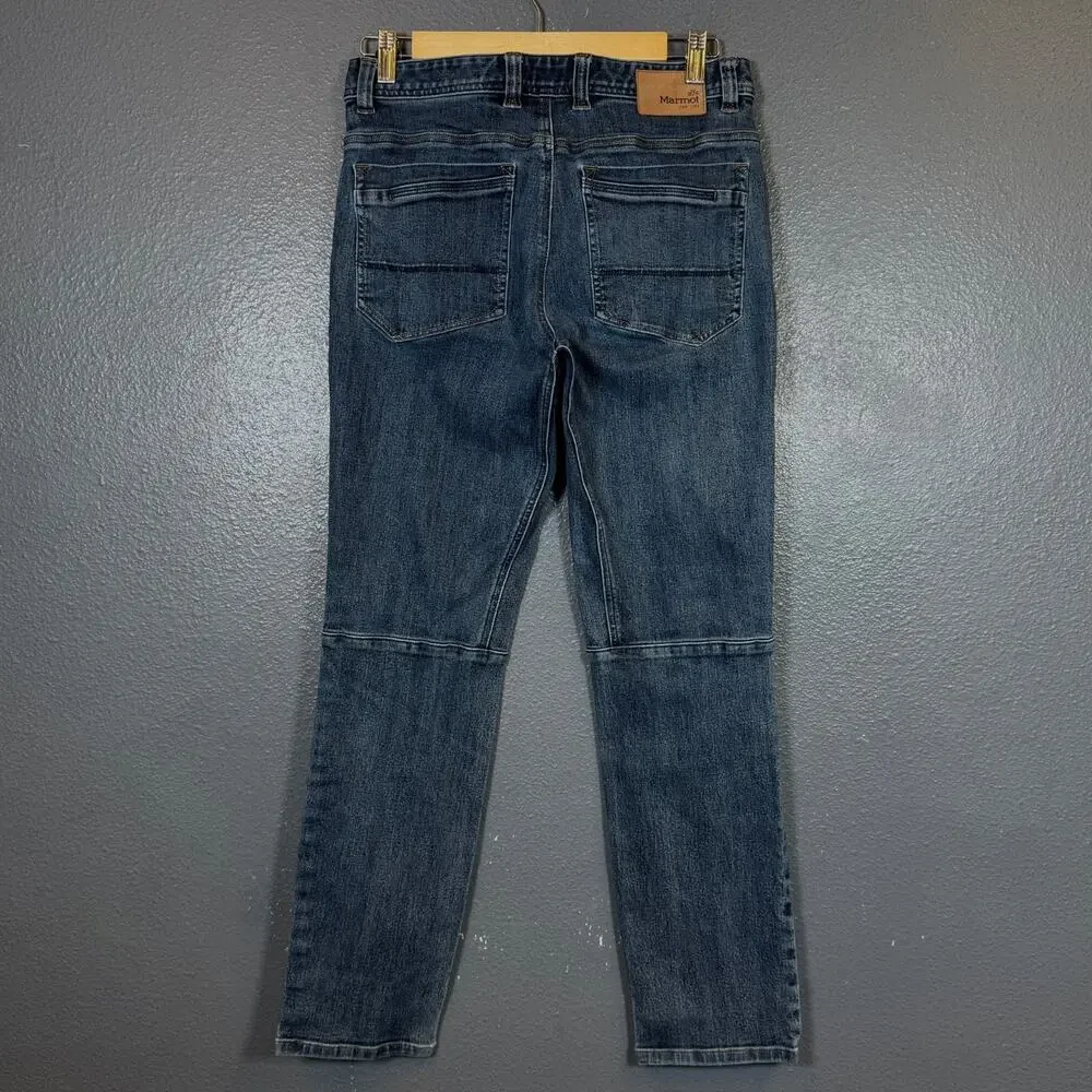 Marmot 30/30 men’s blue denim jeans outwear pants